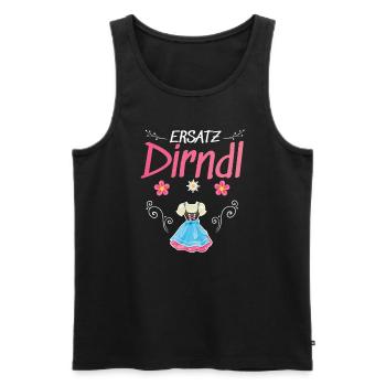 Dirndl Ersatz - Männer Premium Bio Tank Top - Schwarz - Vorne - Michal (187cm)