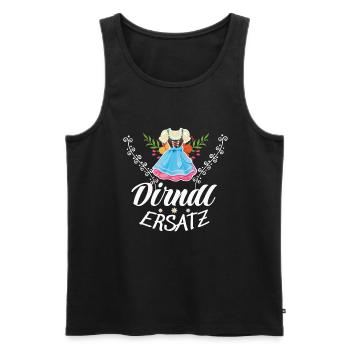 Dirndl Ersatz - Männer Premium Bio Tank Top - Schwarz - Vorne - Michal (187cm)