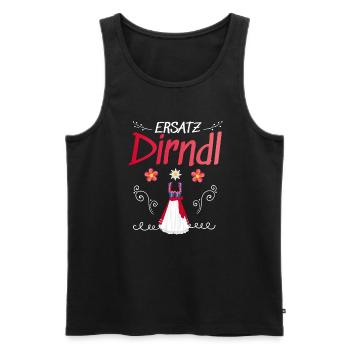 Dirndl Ersatz - Männer Premium Bio Tank Top - Schwarz - Vorne - AI Model Male 178 light (178cm)