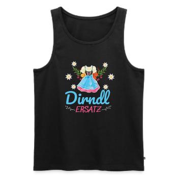 Lustiges Damen Ersatz Dirndl - Männer Premium Bio Tank Top - Schwarz - Vorne - AI Model Male 178 light (178cm)