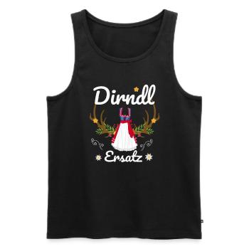 Dirndl Ersatz - Männer Premium Bio Tank Top - Schwarz - Vorne - Michal (187cm)