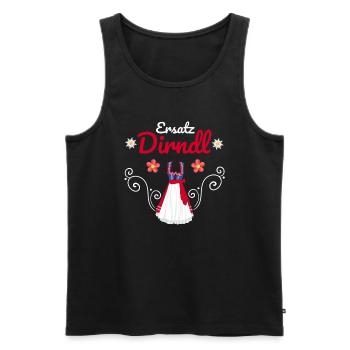 Dirndl Ersatz - Männer Premium Bio Tank Top - Schwarz - Vorne - AI Model Male 178 light (178cm)