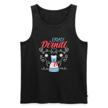 Dirndl Ersatz - Männer Premium Bio Tank Top - Schwarz - Vorne - Michal (187cm)