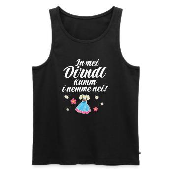 In Mei Dirndl Kumm I Nimma Nei | - Männer Premium Bio Tank Top - Schwarz - Vorne - Michal (187cm)