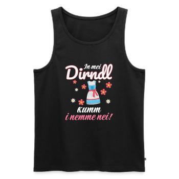 In Mei Dirndl Kumm I Nimma Nei | - Männer Premium Bio Tank Top - Schwarz - Vorne - Michal (187cm)