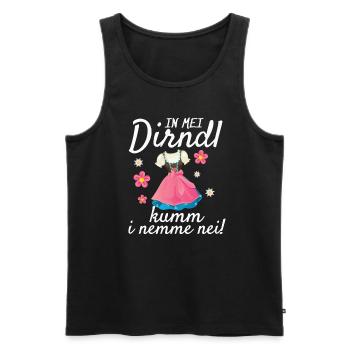 In Mei Dirndl Kumm I Nimma Nei | - Männer Premium Bio Tank Top - Schwarz - Vorne - Michal (187cm)