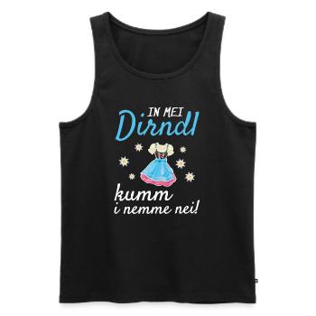 In Mei Dirndl Kumm I Nimma Nei | - Männer Premium Bio Tank Top - Schwarz - Vorne - Michal (187cm)