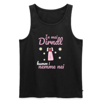 In Mei Dirndl Kumm I Nimma Nei | - Männer Premium Bio Tank Top - Schwarz - Vorne - Michal (187cm)