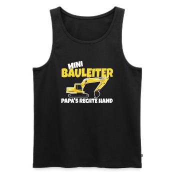 Kinder Bauleiter Bauarbeiter - Bauherr - Männer Premium Bio Tank Top - Schwarz - Vorne - Michal (187cm)