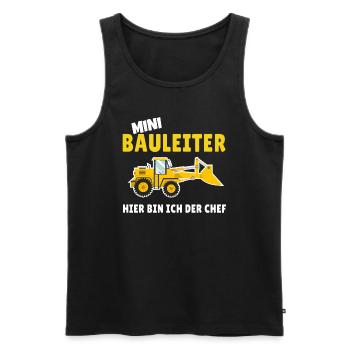 Kinder Bauleiter Bauarbeiter - Bauherr - Männer Premium Bio Tank Top - Schwarz - Vorne - Michal (187cm)