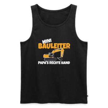 Kinder Bauleiter Bauarbeiter - Bauherr - Männer Premium Bio Tank Top - Schwarz - Vorne - Michal (187cm)