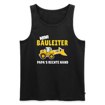 Kinder Bauleiter Bauarbeiter - Bauherr - Männer Premium Bio Tank Top - Schwarz - Vorne - Michal (187cm)