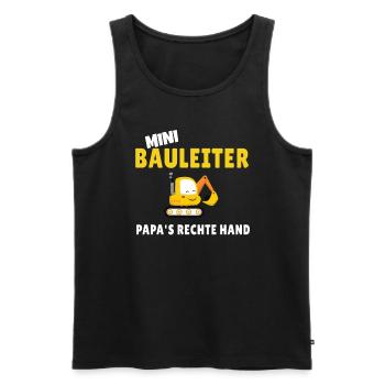 Kinder Bauleiter Bauarbeiter - Bauherr - Männer Premium Bio Tank Top - Schwarz - Vorne - Michal (187cm)