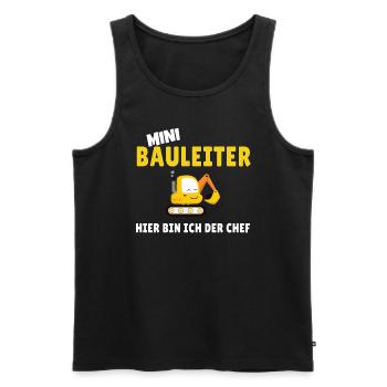 Kinder Bauleiter Bauarbeiter - Bauherr - Männer Premium Bio Tank Top - Schwarz - Vorne - Michal (187cm)