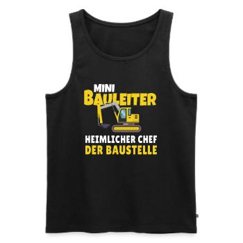 Kinder Bauleiter Bauarbeiter - Bauherr - Männer Premium Bio Tank Top - Schwarz - Vorne - Michal (187cm)