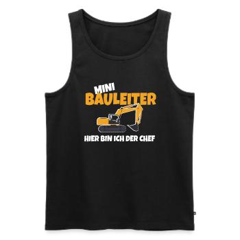 Kinder Bauleiter Bauarbeiter - Bauherr - Männer Premium Bio Tank Top - Schwarz - Vorne - Michal (187cm)