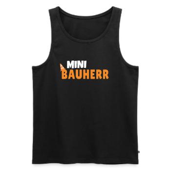 Kinder Bauleiter Bauarbeiter - Bauherr - Männer Premium Bio Tank Top - Schwarz - Vorne - Michal (187cm)