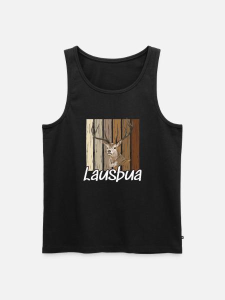 Lausbua Hirsch Lederhosen - Männer Premium Bio Tank Top - 