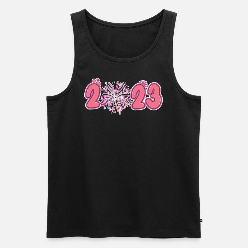 2023 Bubble - Männer Premium Bio Tank Top - Schwarz