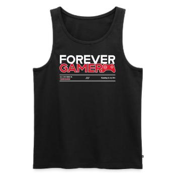 Forever Gamer - Männer Premium Bio Tank Top - Schwarz - Vorne - AI Model Male 178 light (178cm)