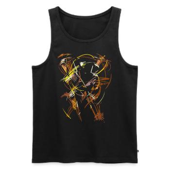 Mystical Abstract - Men's Premium Organic Tank Top - black - Front - Michal (187cm)