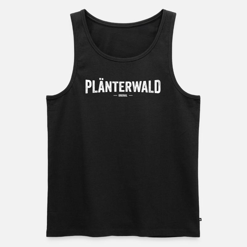 Plänterwald Original - Männer Premium Bio Tank Top - Schwarz