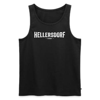 Hellersdorf Ostberlin - Männer Premium Bio Tank Top - Schwarz - Vorne - AI Model Male 178 light (178cm)