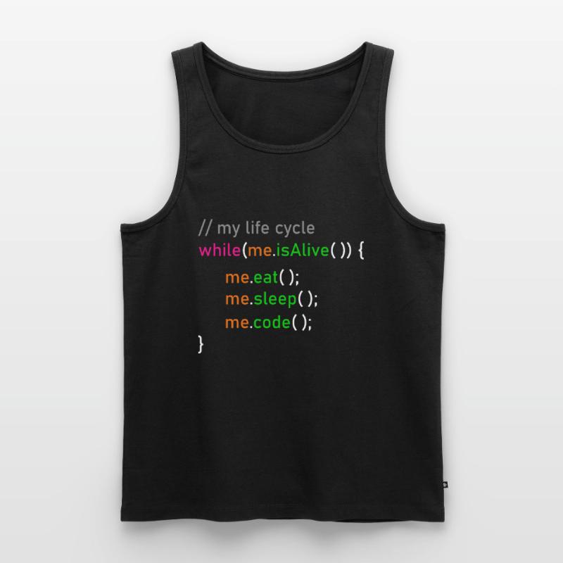 Programmer life cycle Informatiker Coder Geschenk Männer Premium Bio Tank Top