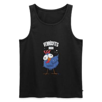 Verrücktes Huhn - Männer Premium Bio Tank Top - Schwarz - Vorne - Michal (187cm)