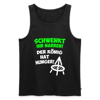 Schwenkt ihr Narren! Der König hat Hunger Saarland - Männer Premium Bio Tank Top - Schwarz - Vorne - AI Model Male 178 light (178cm)