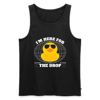 I'm here for the drop music ducks - Men's Premium Organic Tank Top - black - Front - AI Model Male 178 light (178cm)