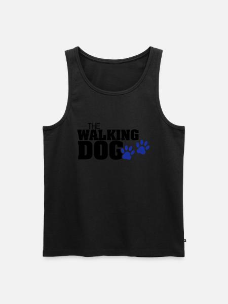 The Walking Dog Pfotenabdruck - Männer Premium Bio Tank Top - Schwarz