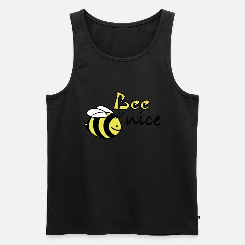 bee nice - Männer Premium Bio Tank Top - Schwarz