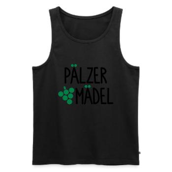 Pälzer Mädel - Männer Premium Bio Tank Top - Schwarz - Vorne - AI Model Male 178 light (178cm)