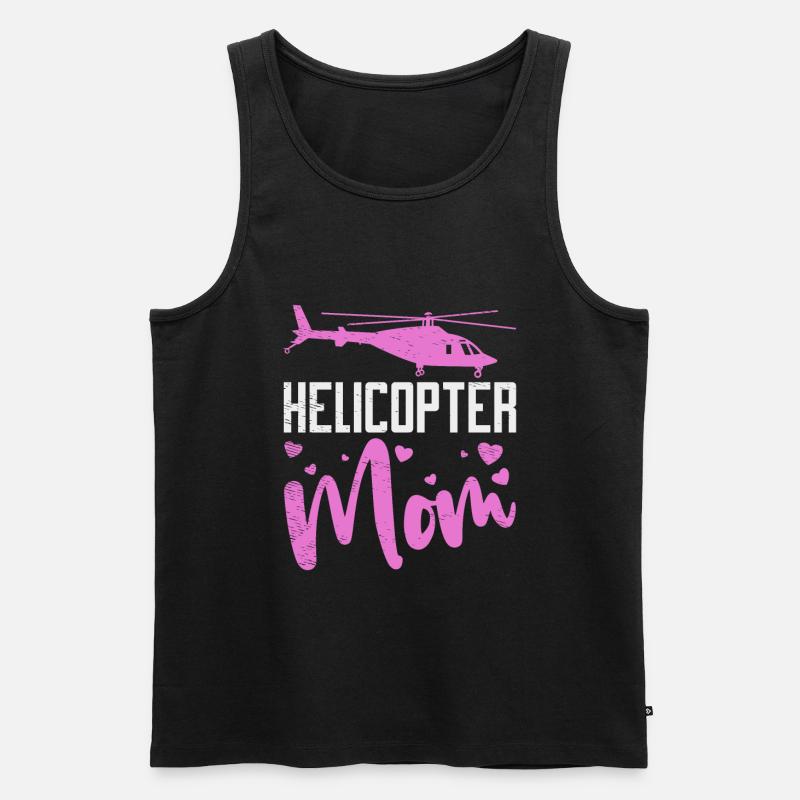 Helikopter Mama Kinder Mutter Eltern - Männer Premium Bio Tank Top - Schwarz