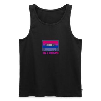 I'm A Mixtape Bisexual Pride LGBTq Pride - Men's Premium Organic Tank Top - black - Front - Michal (187cm)
