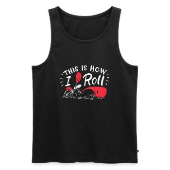 Kajak Kajakfahrer Kanu Ruderboot Kajakfahren - Männer Premium Bio Tank Top - Schwarz - Vorne - Michal (187cm)