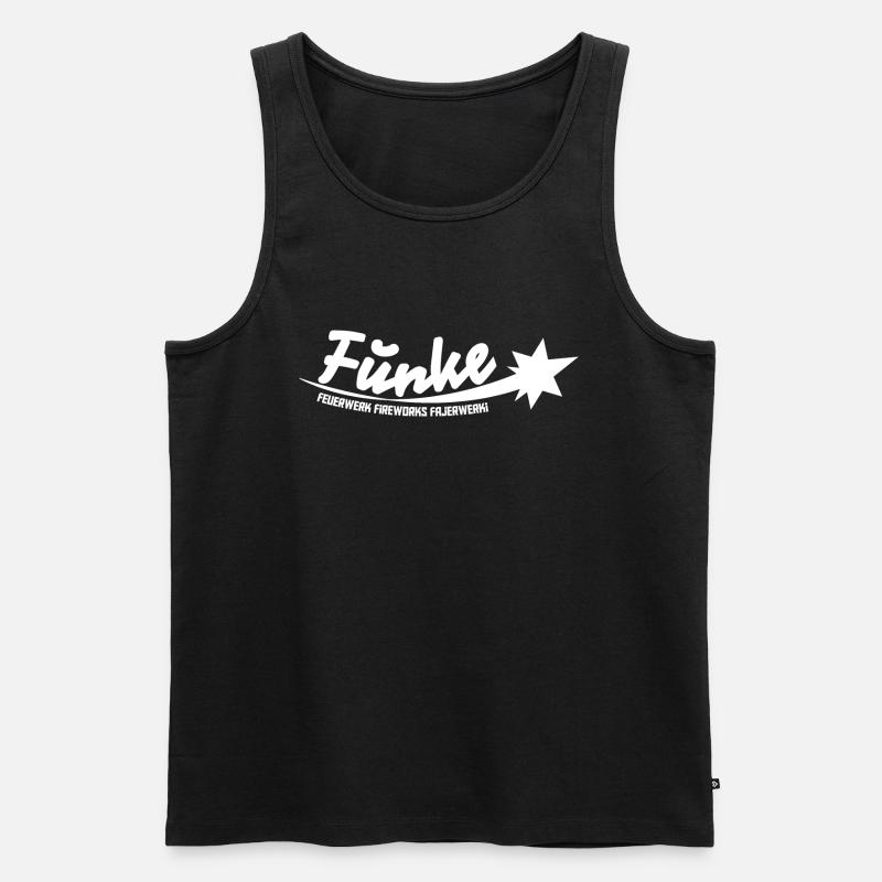 Logo Funke - Männer Premium Bio Tank Top - Schwarz