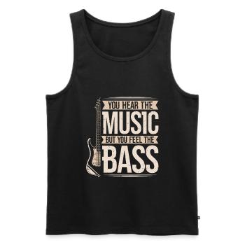 Bassiste Musique Bass Guitar Musiciens - Débardeur bio Premium Homme - noir - Devant - Michal (187cm)
