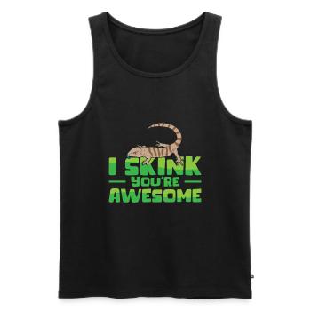 Herpetology Skink Lizard Wildlife Reptile - Men's Premium Organic Tank Top - black - Front - Michal (187cm)