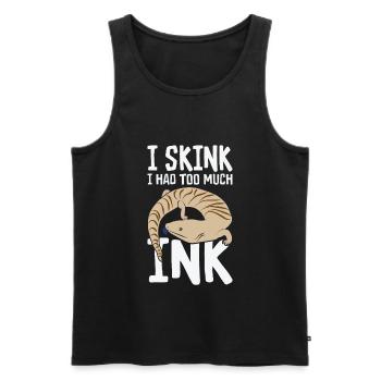 Herpetology Blue-tongued Skink Lizard Wildlife - Men's Premium Organic Tank Top - black - Front - Michal (187cm)