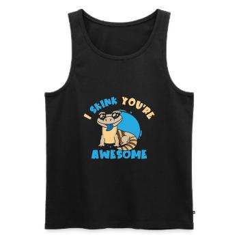 Herpetology Skink Lizard Wildlife Reptile - Men's Premium Organic Tank Top - black - Front - Michal (187cm)