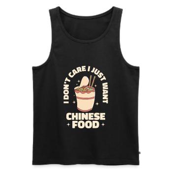 Asiatisch Essen Chinesisch Essen Fan Nudel Foodie - Männer Premium Bio Tank Top - Schwarz - Vorne - AI Model Male 178 light (178cm)