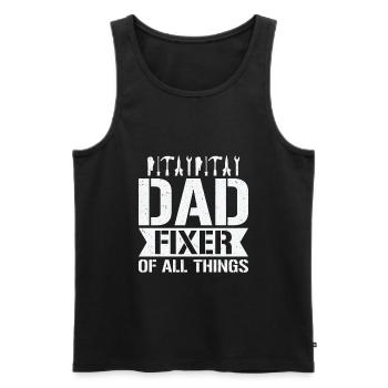 Dad Carpenter Woodworker Woodworking - Men's Premium Organic Tank Top - black - Front - Michal (187cm)