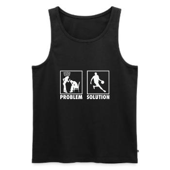Problème de déclaration des joueurs de basket-ball - Débardeur bio Premium Homme - noir - Devant - Michal (187cm)