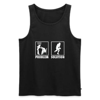 Problème de déclaration des joueurs de football - Débardeur bio Premium Homme - noir - Devant - Michal (187cm)