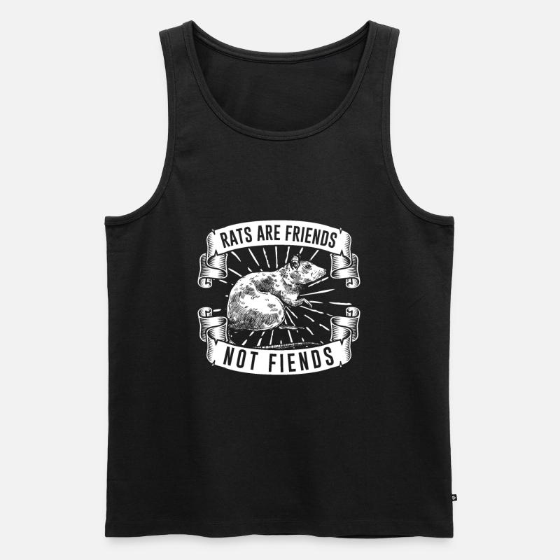 Rotter er venner Gnaver Djævle Rotte Ejer - Herre Premium økologisk tanktop - sort