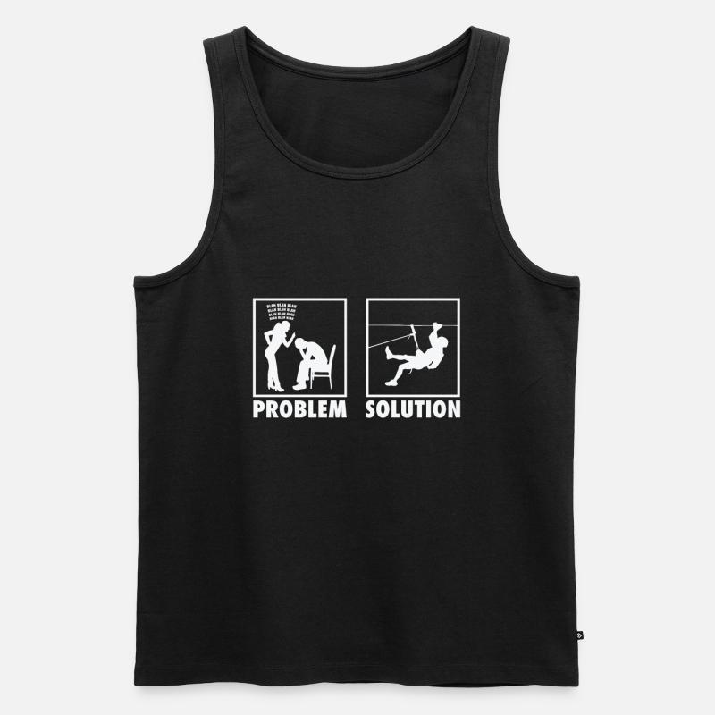 Mountain Climbing Mountain Climbers Statement - Männer Premium Bio Tank Top - Schwarz