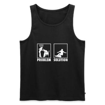 Snowboarding Snowboarder Athletes Statement - Men's Premium Organic Tank Top - black - Front - Michal (187cm)