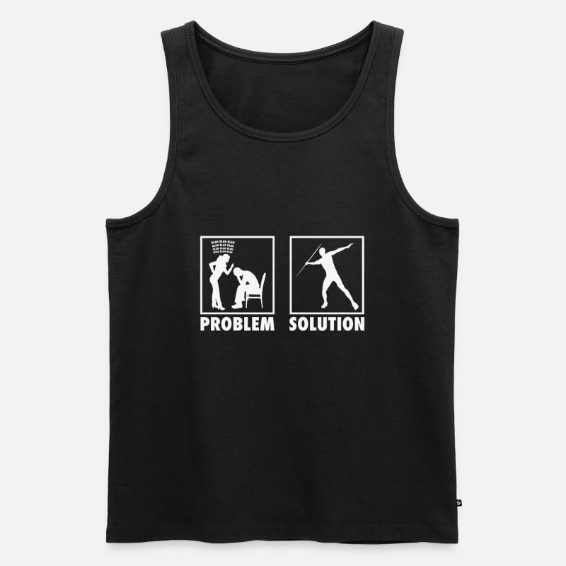 Athletics Athletes Statement Problem Solution. - Männer Premium Bio Tank Top - Schwarz